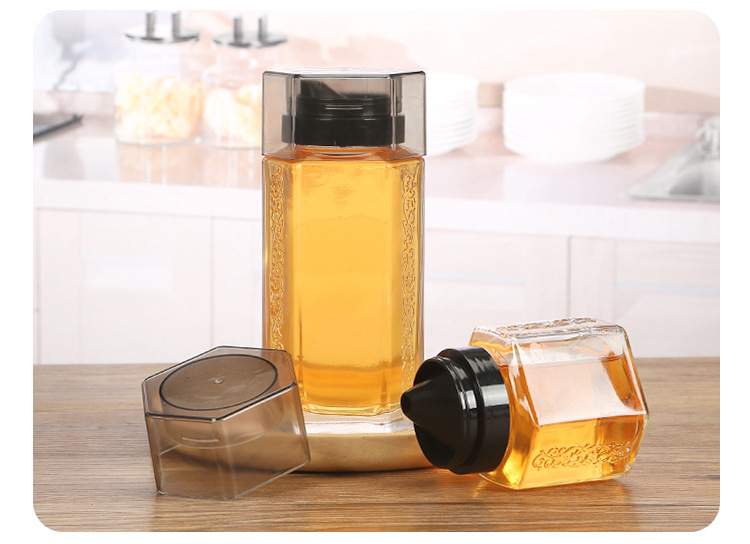 Wholesale Glass Jar Honey Glass Bottle With Easy Pouring Mouth