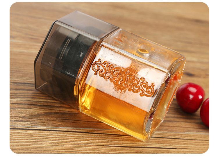 Wholesale Glass Jar Honey Glass Bottle With Easy Pouring Mouth