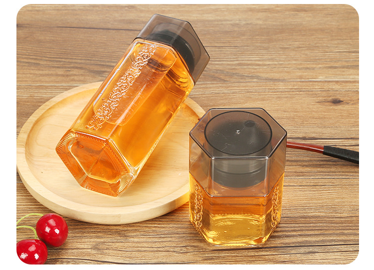 Wholesale Glass Jar Honey Glass Bottle With Easy Pouring Mouth