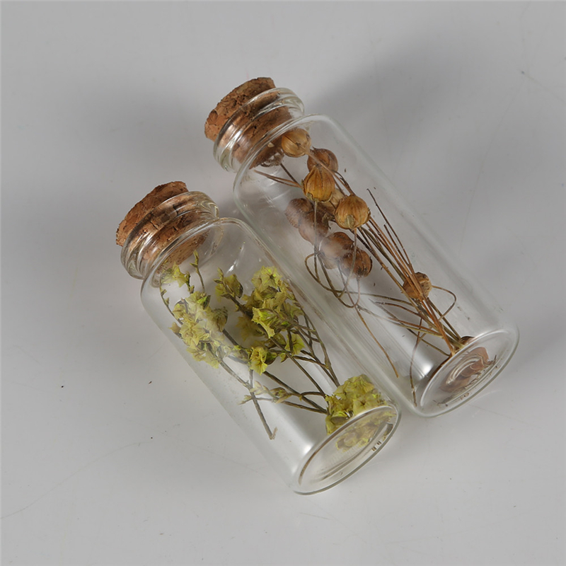 Wholesale Glass Vials Glass Wishing Bottle With Cork For Fancy Food Storage Jar Clear Wishing Message Glass Bottles Vials With C