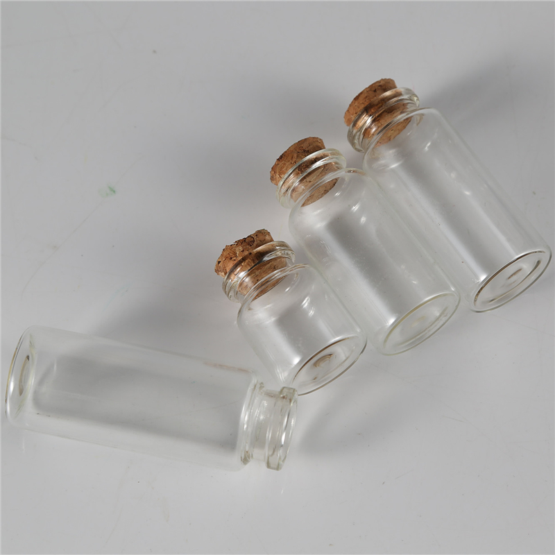 Wholesale Glass Vials Glass Wishing Bottle With Cork For Fancy Food Storage Jar Clear Wishing Message Glass Bottles Vials With C