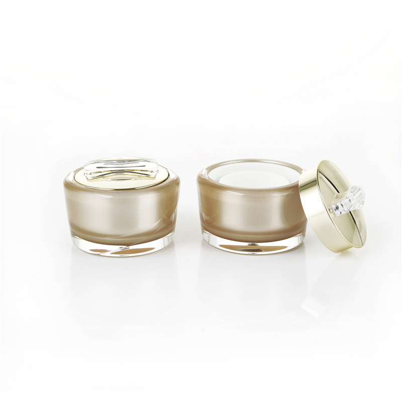 Wholesale Golden Yellow Luxury Jar Cosmetic Packaging, Cosmetic Packaging jar