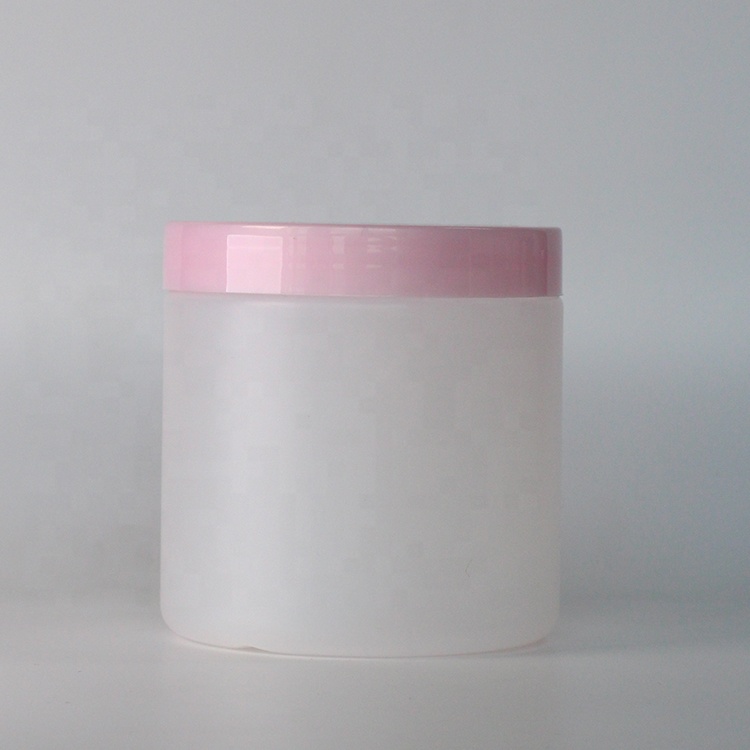 Wholesale HDPE round cream jar empty jars for lotions and creams frosted plastic cream jars