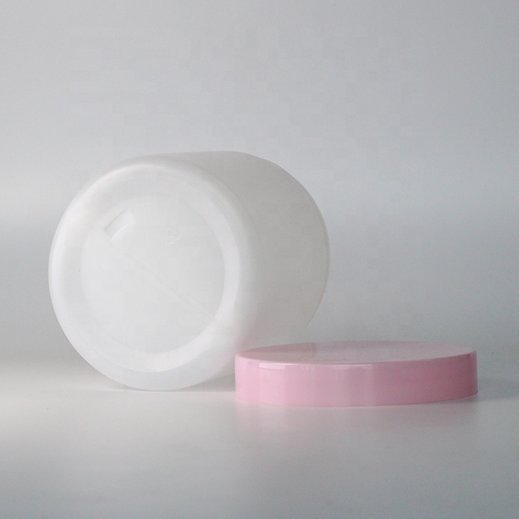 Wholesale HDPE round cream jar empty jars for lotions and creams frosted plastic cream jars