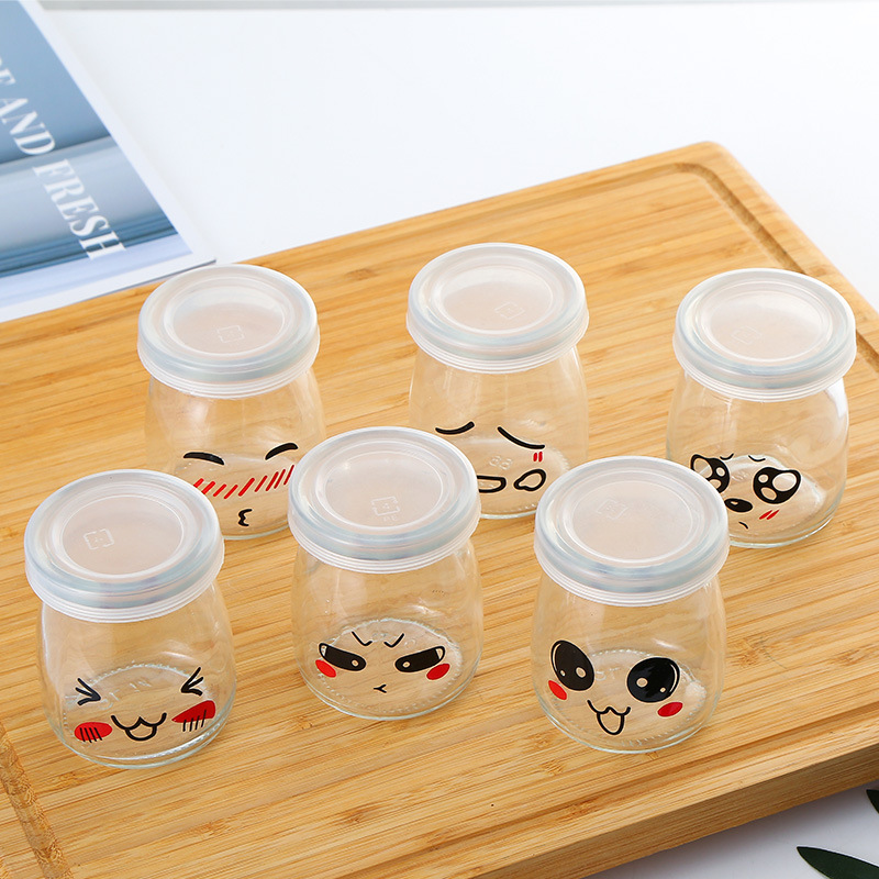 Wholesale Healthy Glass Pudding Bottle Pudding Glass Bottle High Temperature Pudding Cup