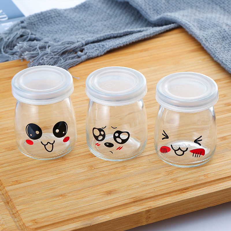 Wholesale Healthy Glass Pudding Bottle Pudding Glass Bottle High Temperature Pudding Cup
