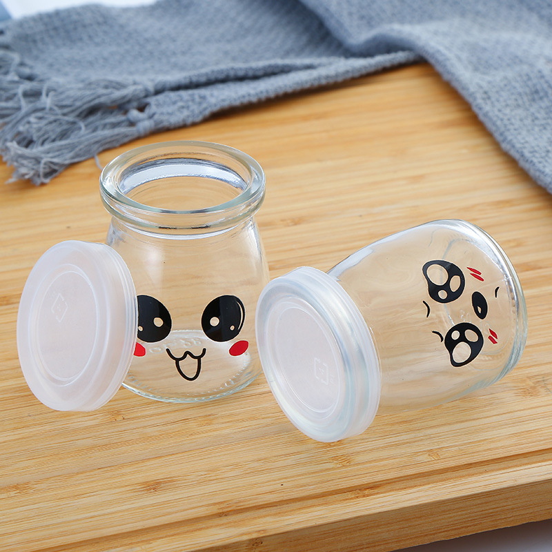 Wholesale Healthy Glass Pudding Bottle Pudding Glass Bottle High Temperature Pudding Cup