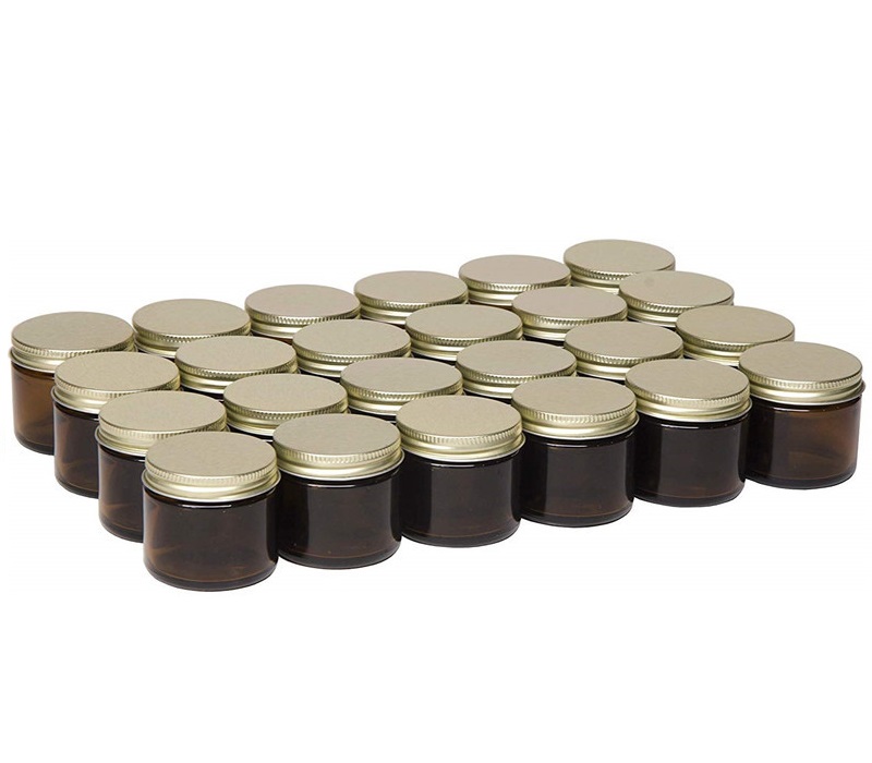 Wholesale Heat Resistant 4 Oz Empty Matte Amber Black Glass Candle Jar