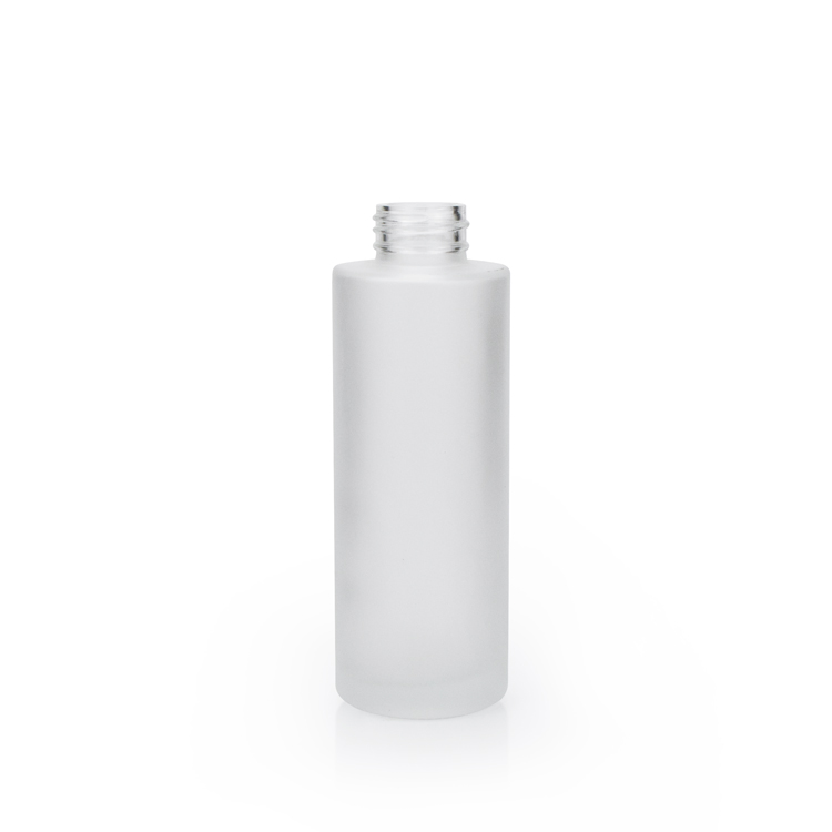 Wholesale High Quality 40ml 100ml 120ml Cosmetic Packaging Frosted White Skincare Lotion/Toner Glass Bottles With Gold Cap