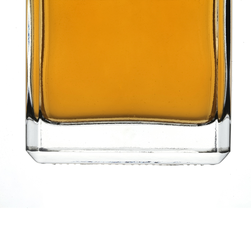 Wholesale High Quality Clear Flint Square Customize 450ml Glass Bottle for Liquor