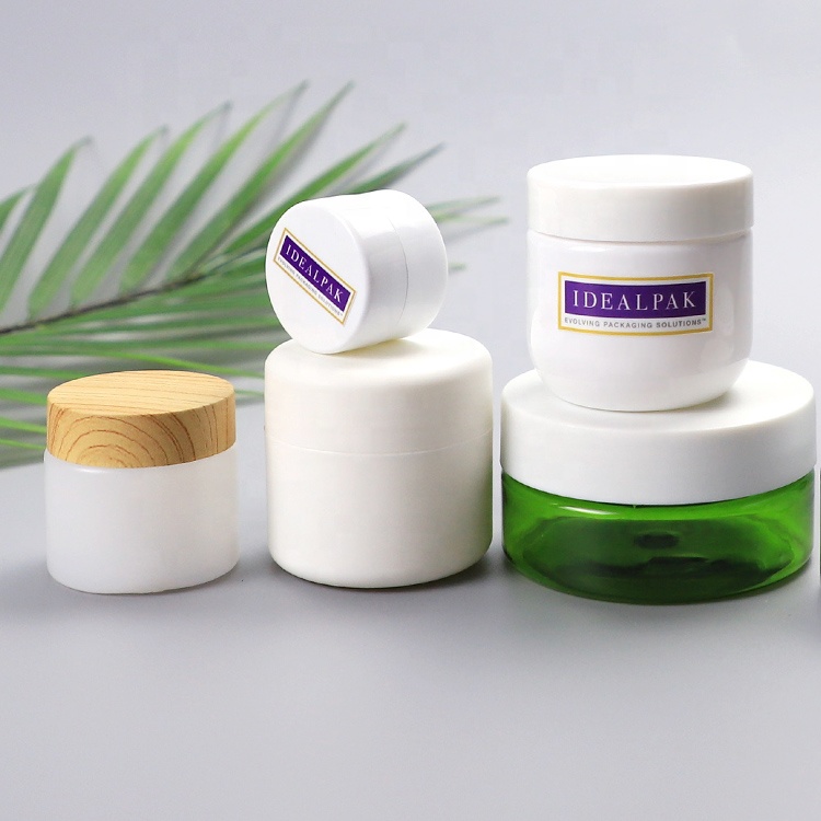Wholesale High Quality PET Jar Empty Cosmetic Cream Container Plastic Jars With Screw Top Lids