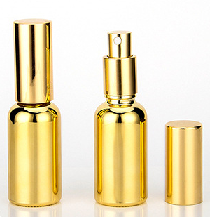 Wholesale High Quality Quick Shipping New Luxury Design 100ml Sliding Perfume Gold Glass Spray Bottles with Pump