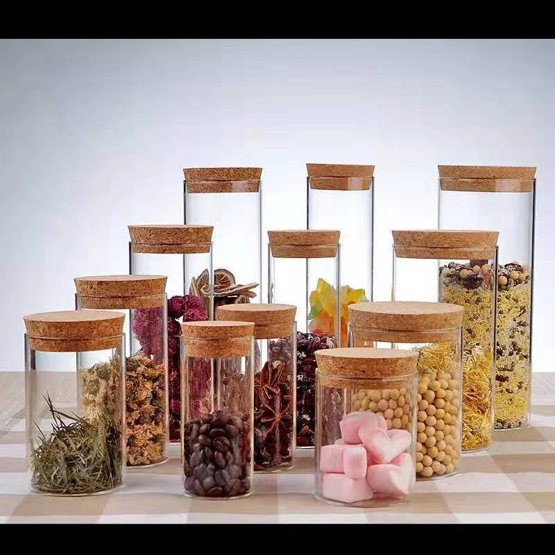 Wholesale High Quality Stocked Food Storage Glass Jar With Bamboo Lids