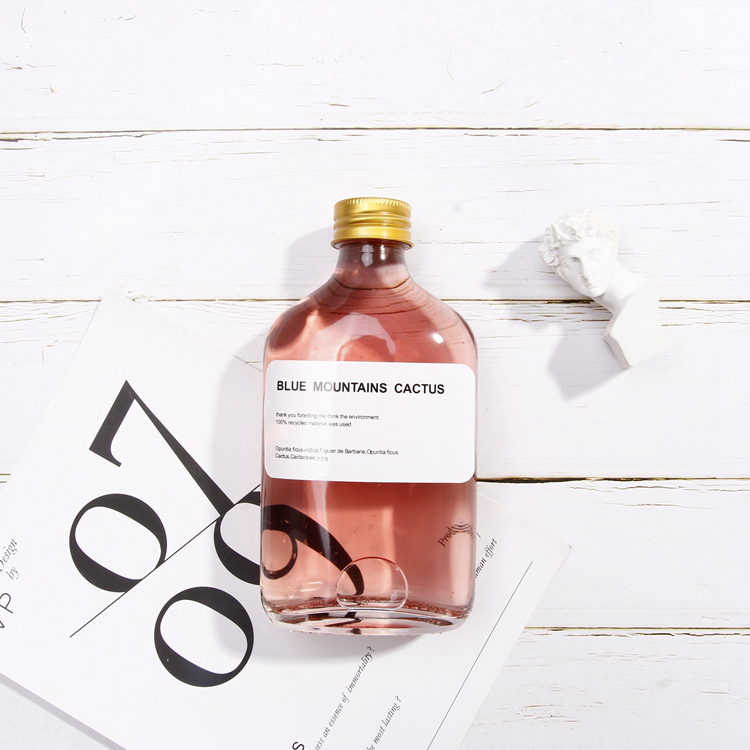 Wholesale Hip Flask 100ml 200ml Flat Glass Cold Brew Coffee Bottle For Liquor With Custom Logo Printing