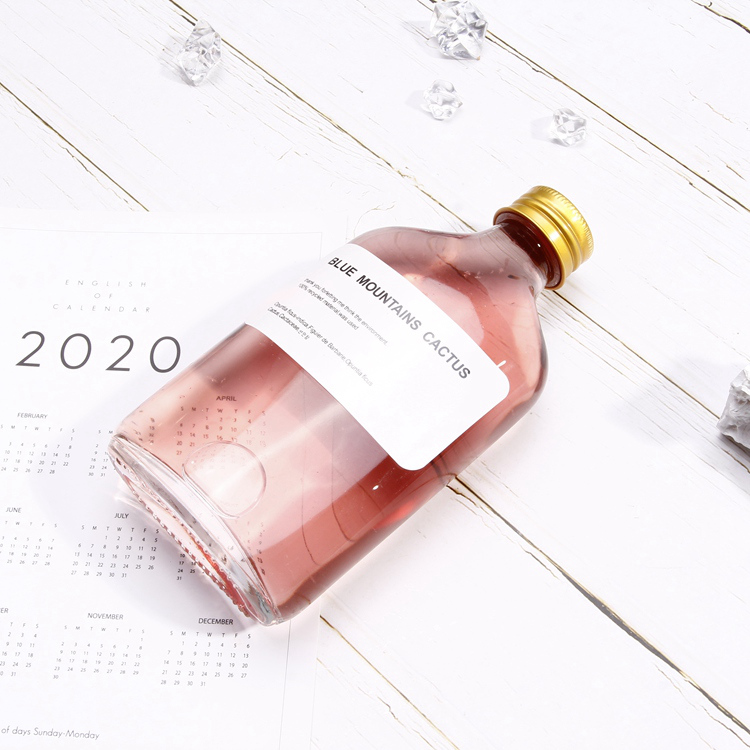 Wholesale Hip Flask 100ml 200ml Flat Glass Cold Brew Coffee Bottle For Liquor With Custom Logo Printing
