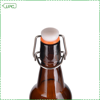 Wholesale Home Brewing Amber Kombucha Beer Glass Bottles with Airtight Easy Wire Swing Top Caps