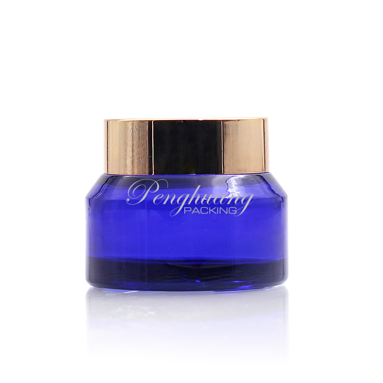 Wholesale Hot Selling Cobalt Blue 15ml 30ml 60ml 100ml 125ml 200ml Lotion Bottle 15g 30g 50g Cream Jar