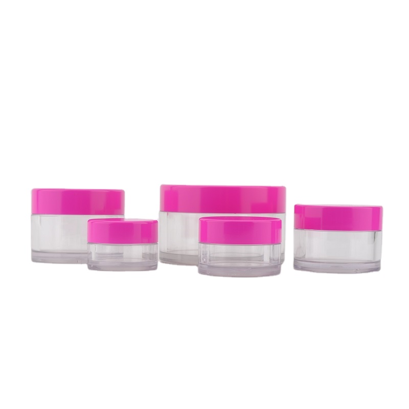 Wholesale Hot pink 15g 20g 50g 100g empty PETG Plastic cream Jar