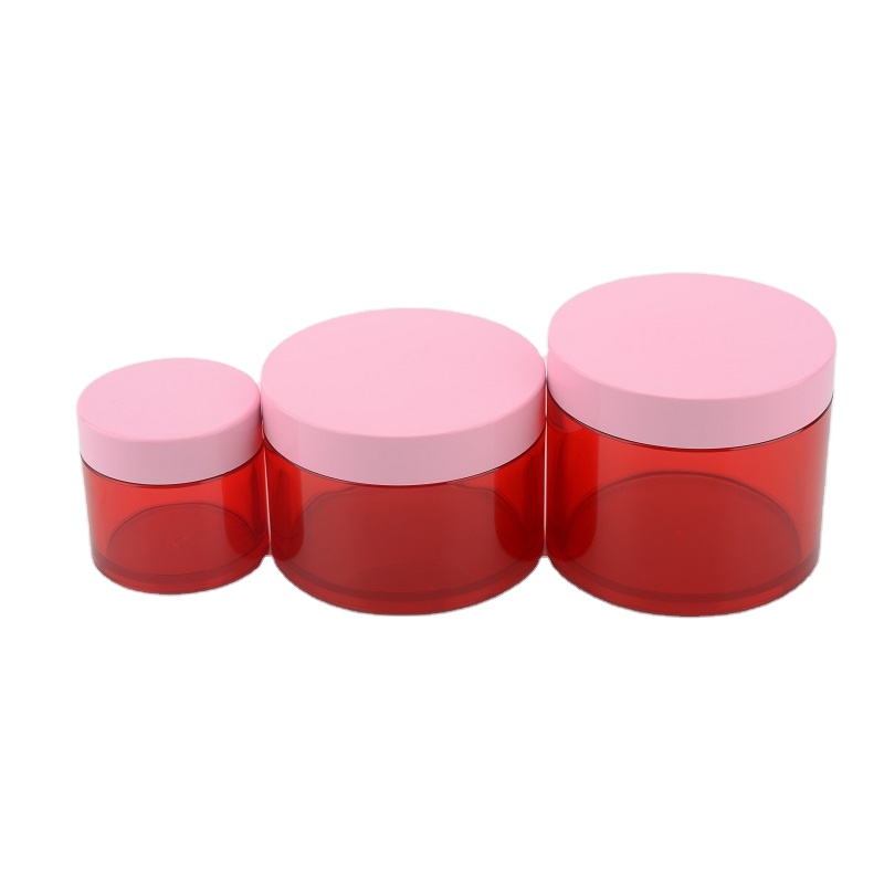 Wholesale Hot pink 15g 20g 50g 100g empty PETG Plastic cream Jar