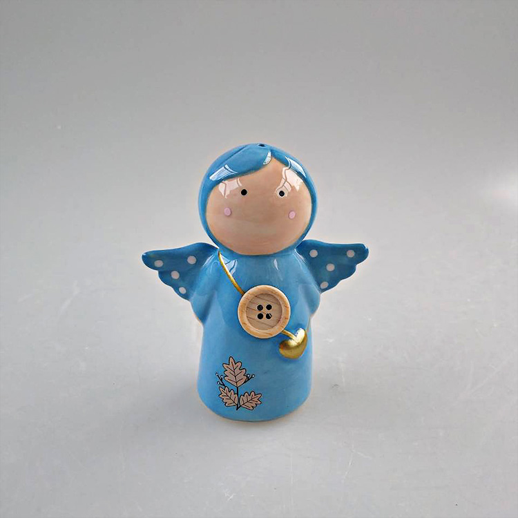 Wholesale Hot sale Ceramic salt jar pepper jar with cartoon angel design for kitchen accessories