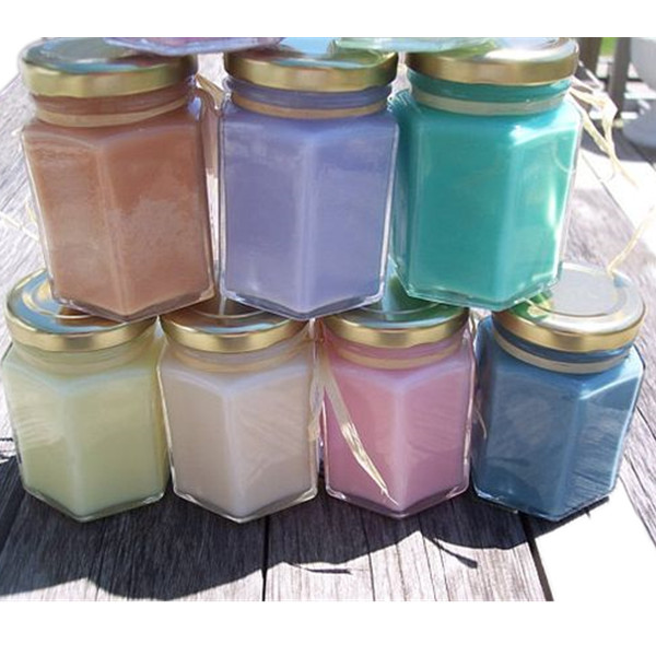 Wholesale In Bulk Empty Hexagonal 6OZ 180ml Hexagon Glass Candle Jars with Gold Lid