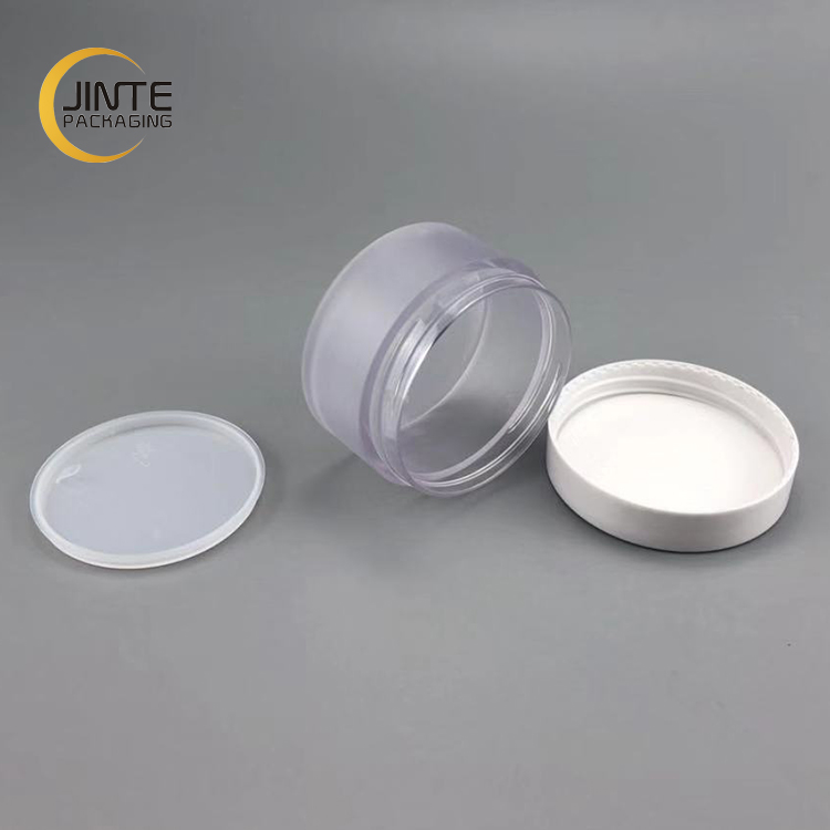 Wholesale Jinte packaging 1oz 2oz 4oz 6oz 8oz PETG Frosted jar with lids for body scrub containers