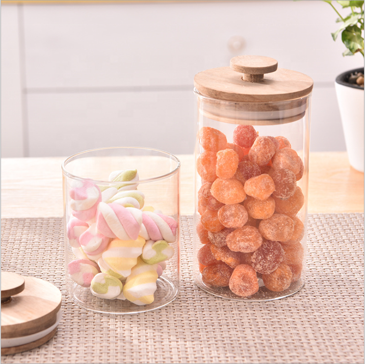 Wholesale Kitchen Accessories Household Glass Jars Containers Frasco De Vidrio Glass Storage Jars with Lids