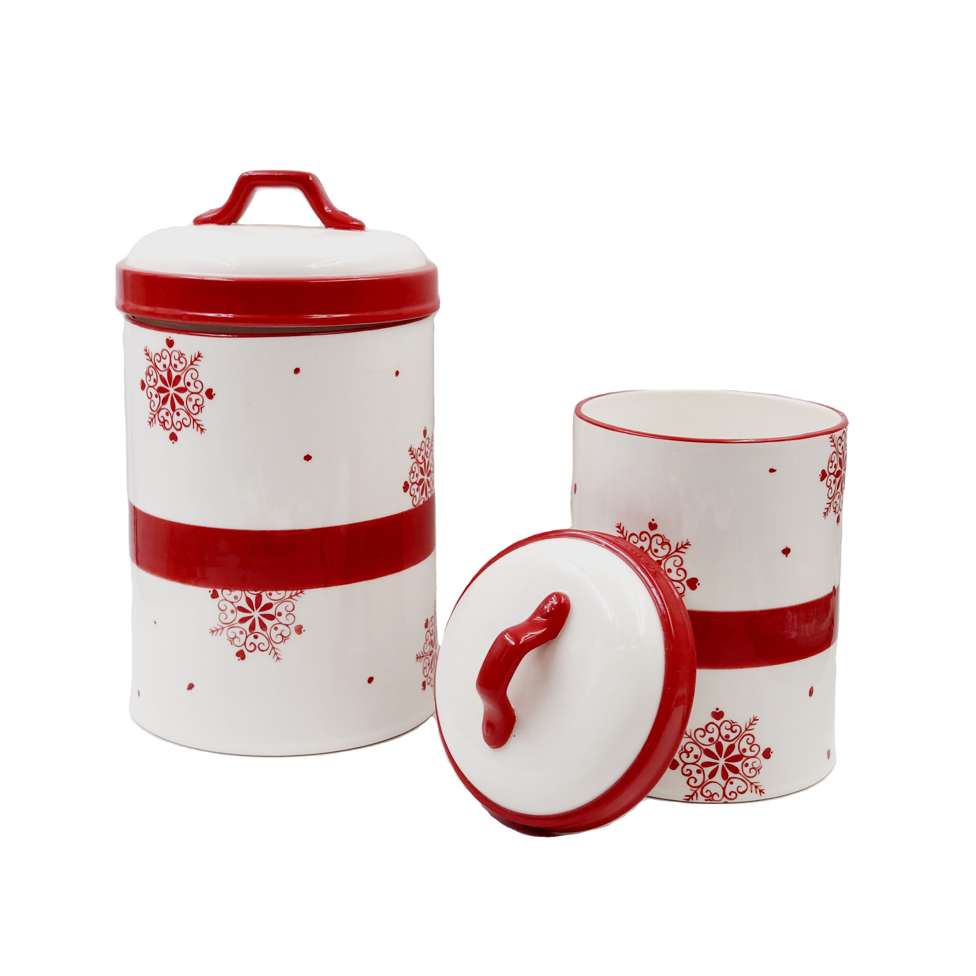 Wholesale Kitchen Ceramic Container Food Storage Jar with Ceramics or Wood Lid