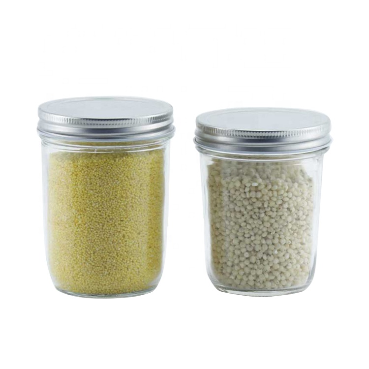 Wholesale Kitchen Glass Jars Transparent Glass Bottle With Sliver Lid Glass Storage Jar For Kitchen