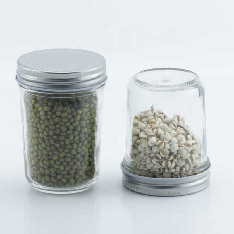Wholesale Kitchen Glass Jars Transparent Glass Bottle With Sliver Lid Glass Storage Jar For Kitchen