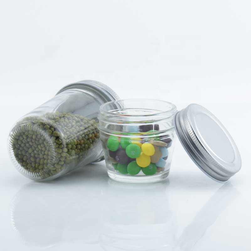 Wholesale Kitchen Glass Jars Transparent Glass Bottle With Sliver Lid Glass Storage Jar For Kitchen