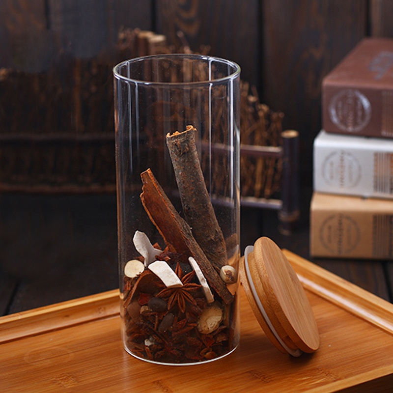 Wholesale Kitchen Jars Borosilicate Coffee Cookie Empty Fancy Candy Food Storage Glass Jar
