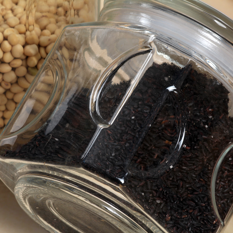 Wholesale Large Size Square Air Tight Glass Food Storage Jar with Round Lid Canned Food Star Shaped Transparent CN;JIA GJ-017 NJ