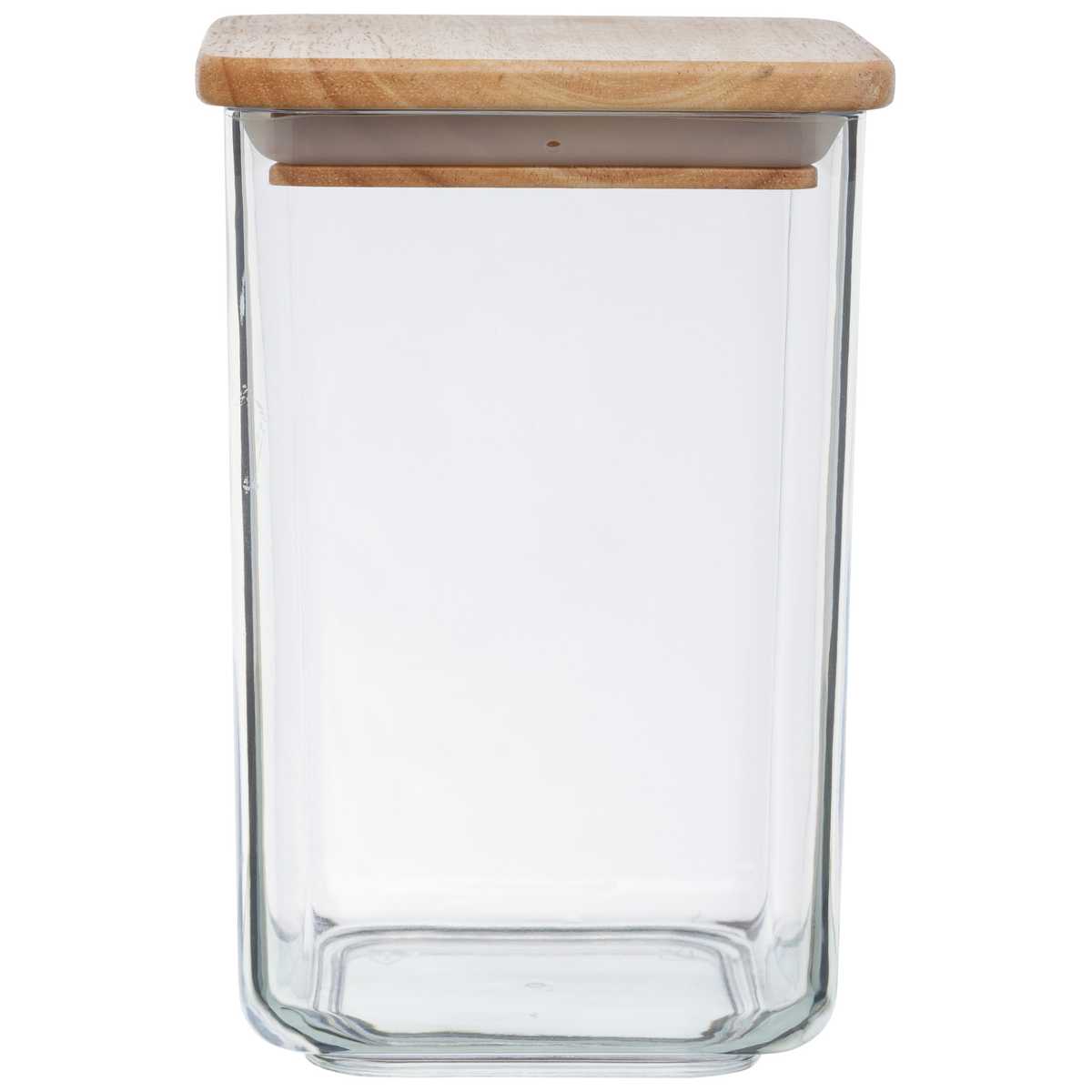 Wholesale Large Volume Kitchen Storage Jars Cereal Honey Spice Storage Glass Jar With Wooden Lid