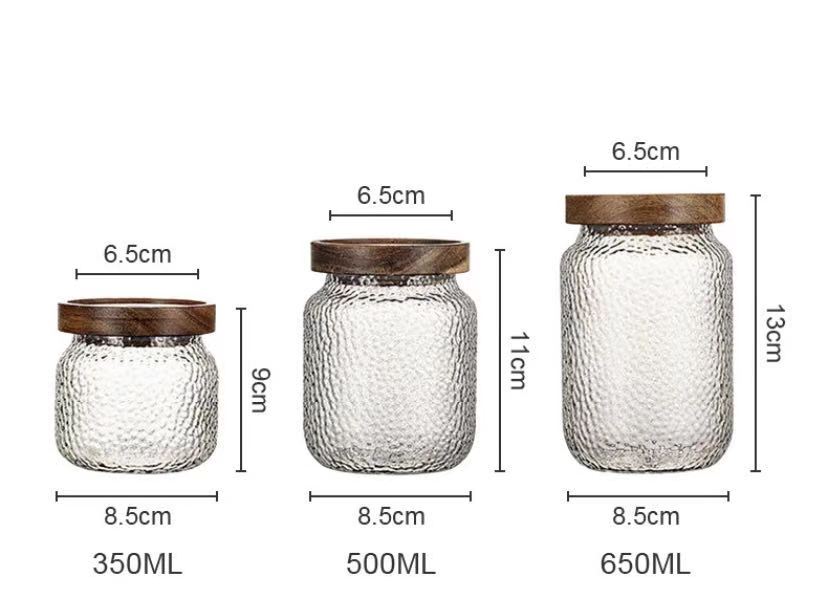 Wholesale Lead-Free Glass Sealed Jar With Wooden Lid Storage Jar