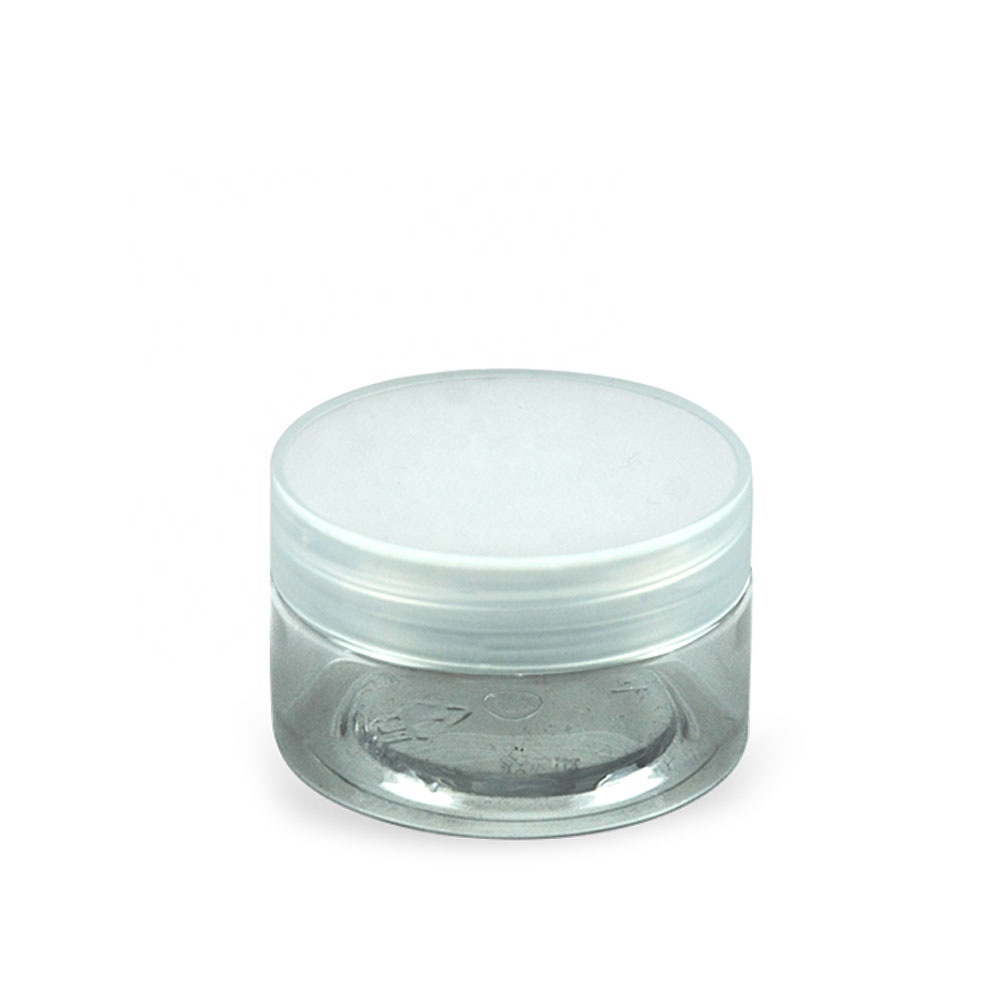 Wholesale Lightest PET Cosmetic Packaging Body Butter Plastic Jar with Lid