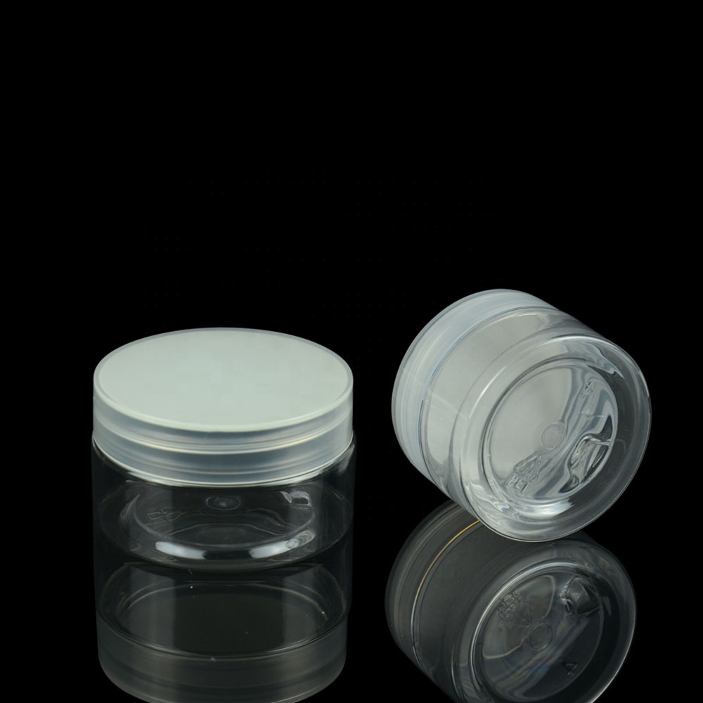 Wholesale Lightest PET Cosmetic Packaging Body Butter Plastic Jar with Lid