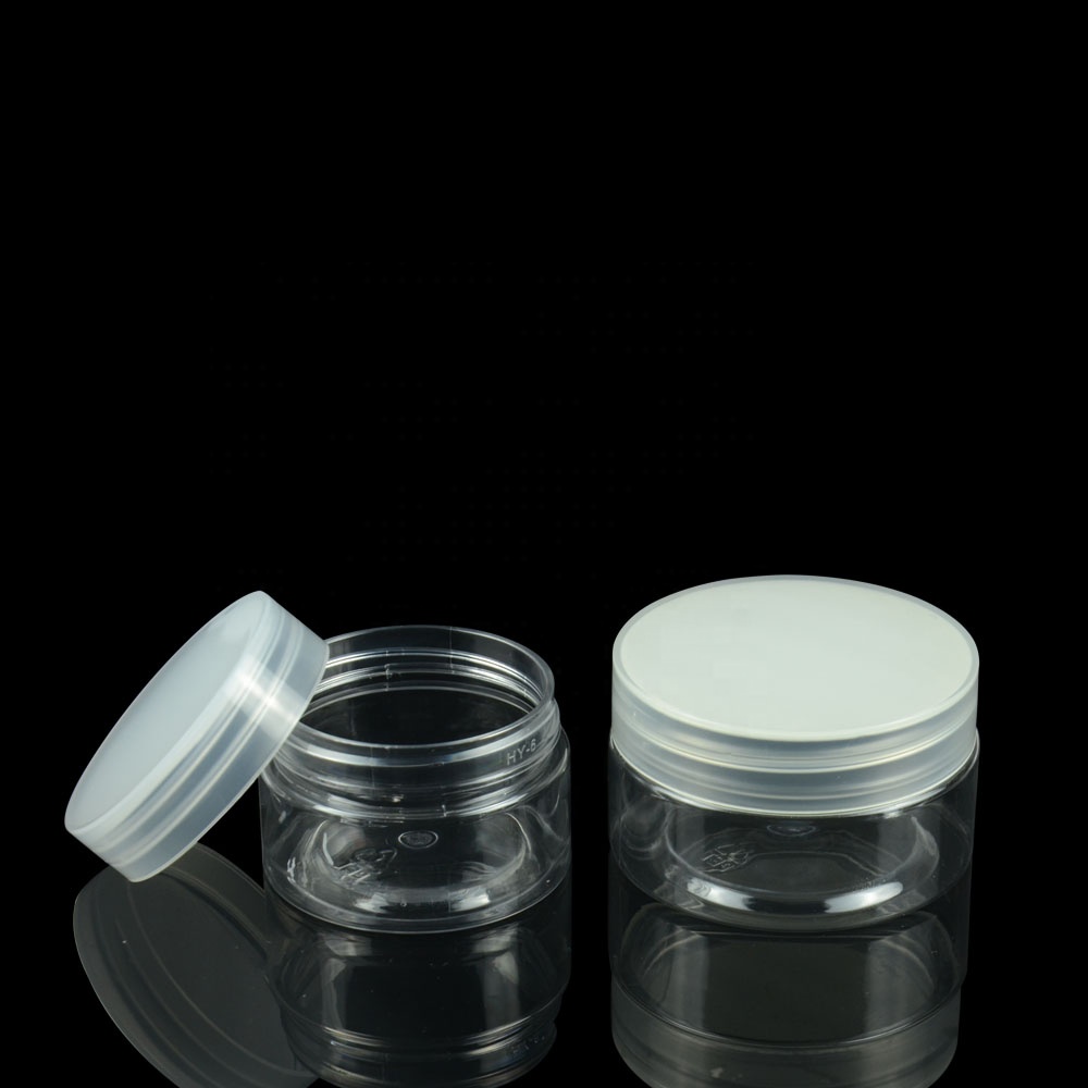 Wholesale Lightest PET Cosmetic Packaging Body Butter Plastic Jar with Lid