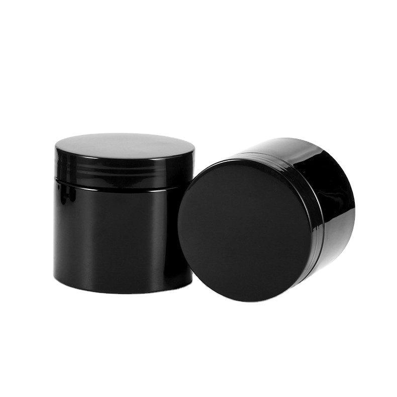 Wholesale Luxury 100G 4Oz 500Ml Clear Amber Pp Pet Cosmetic Plastic Jars With Screw Top Aluminum Lids
