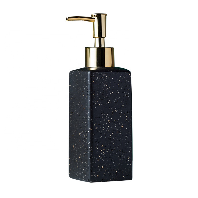Wholesale Luxury 12oz 350ml 500ml Black Glass Square Lotion Soap Bottle Body Hand Wash Sanitizer Bottles With Pump Lid