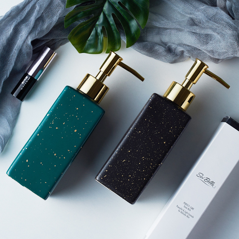 Wholesale Luxury 12oz 350ml 500ml Black Glass Square Lotion Soap Bottle Body Hand Wash Sanitizer Bottles With Pump Lid