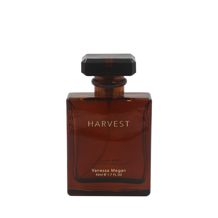 Wholesale Luxury 30ml 50ml 100ml Amber Empty Square Glass Spray Perfume Bottle
