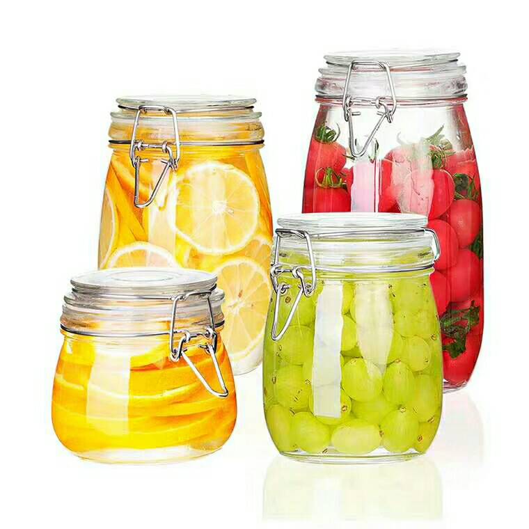 Wholesale Luxury 500ml 750ml Round Sealed Clear Glass Bottles For Honey Packing Food Safe