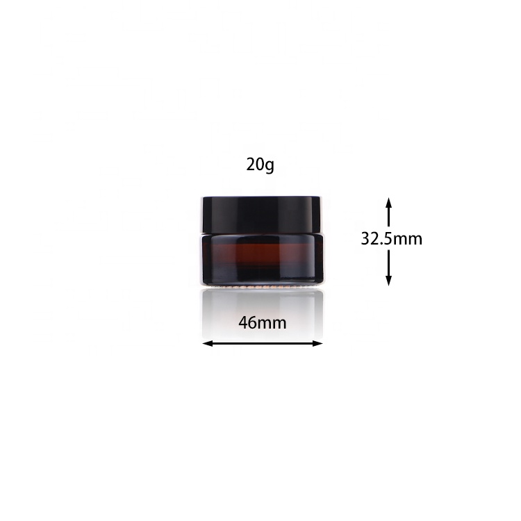 Wholesale Luxury 5g 10g 15g 20g 30g 50g 100g Amber Glass Cream Jar With Lid Wellbottle
