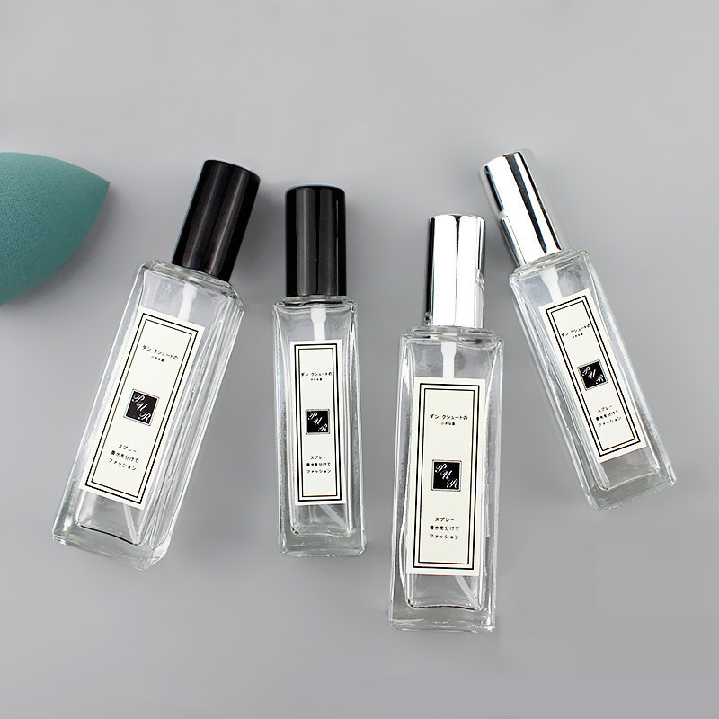 Wholesale Luxury Clear Empty Square Thick wall Square Refill 5ml 10ml 20ml 30m 50ml 100ml Glass Perfume Bottle