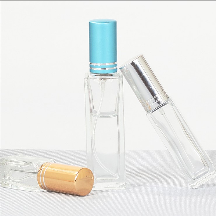 Wholesale Luxury Clear Empty Square Thick wall Square Refill 5ml 10ml 20ml 30m 50ml 100ml Glass Perfume Bottle