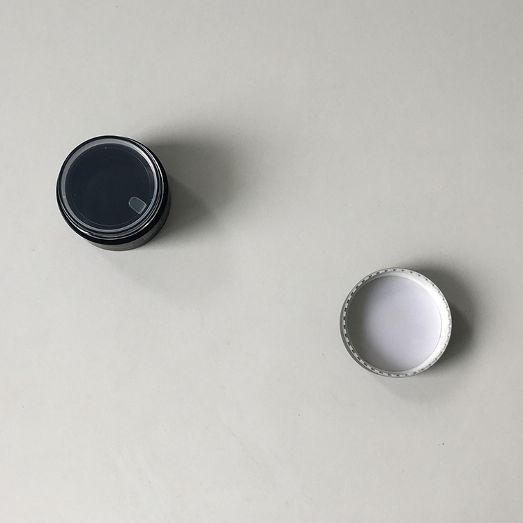 Wholesale Luxury Containers 4oz 100ml Matte Black Round PETG Thick walled Cosmetic Plastic Jar For Cream And Powder