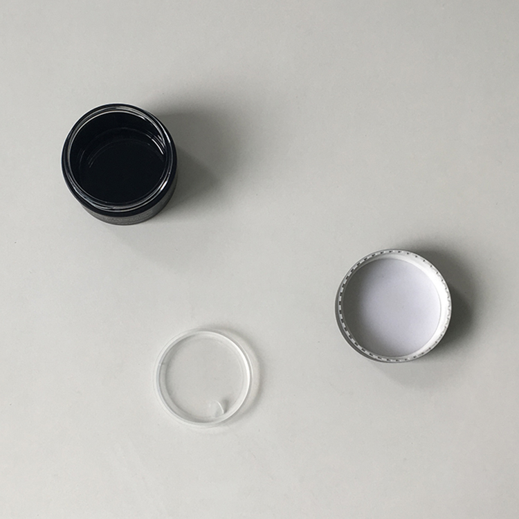 Wholesale Luxury Containers 4oz 100ml Matte Black Round PETG Thick walled Cosmetic Plastic Jar For Cream And Powder