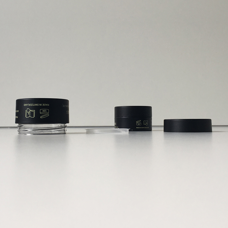 Wholesale Luxury Containers 4oz 100ml Matte Black Round PETG Thick walled Cosmetic Plastic Jar For Cream And Powder