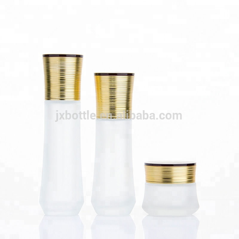 Wholesale Luxury Cosmetic Containers Set Glass Empty Lotion Bottles Cream Jars 30g50g40ml100ml120ml High Quality China Supplier